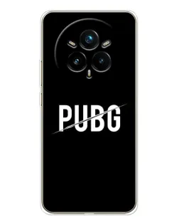 Чехол для Realme 14 Pro Plus с картинкой «PUBG — белый логотип»