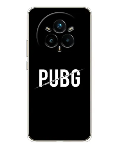 Чехол для Realme 14 Pro Plus с картинкой «PUBG — белый логотип»