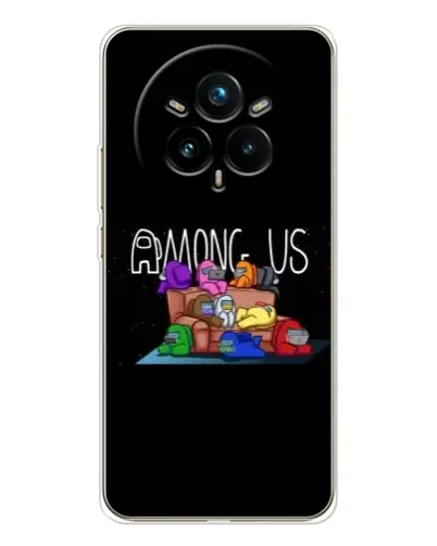 Чехол для Realme 14 Pro Plus с картинкой «Логотип Among Us»