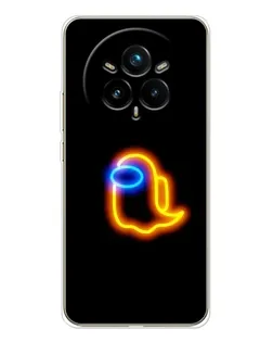 Чехол для Realme 14 Pro Plus с картинкой «Among Us неоновое сияние»
