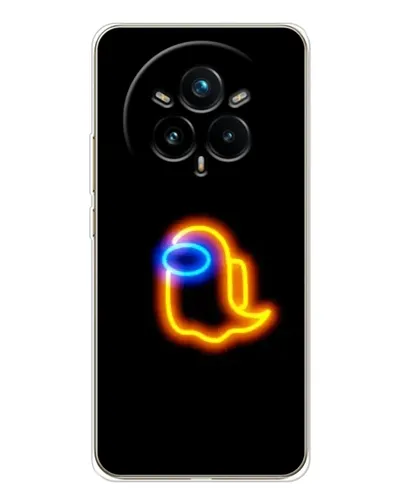 Чехол для Realme 14 Pro Plus с картинкой «Among Us неоновое сияние»