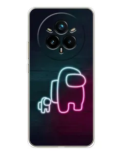 Чехол для Realme 14 Pro Plus с картинкой «Among Us неон-арт»