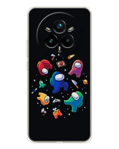 Чехол для Realme 14 Pro Plus с картинкой «Among Us космос»