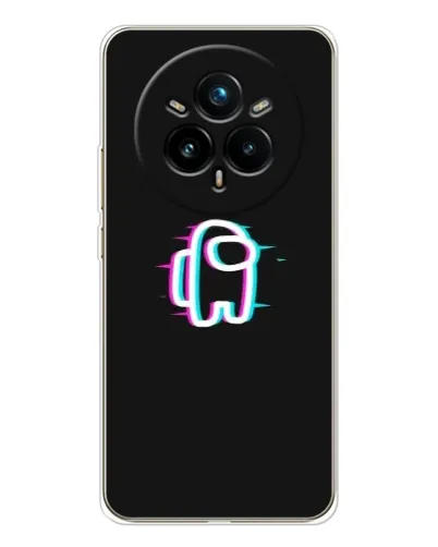 Чехол для Realme 14 Pro Plus с картинкой «Among Us неон»