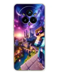 Чехол для Realme 14 Pro Plus с картинкой «Стив и космос»