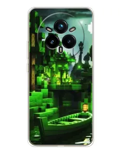 Чехол для Realme 14 Pro Plus с картинкой «Minecraft лесной пейзаж»