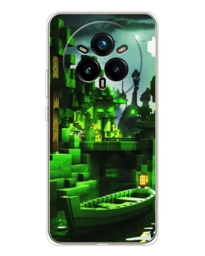 Чехол для Realme 14 Pro Plus с картинкой «Minecraft лесной пейзаж» Чехол для Realme 14 Pro Plus с картинкой «Minecraft лесной пейзаж»