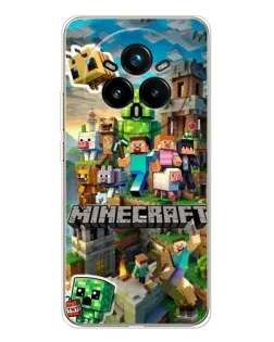 Чехол для Realme 14 Pro Plus с картинкой «Замок Minecraft»