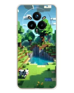 Чехол для Realme 14 Pro Plus с картинкой «Minecraft летний день»