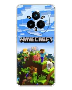 Чехол для Realme 14 Pro Plus с картинкой «Minecraft классический мир»