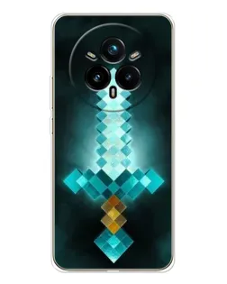 Чехол для Realme 14 Pro Plus с картинкой «Алмазный меч неон»
