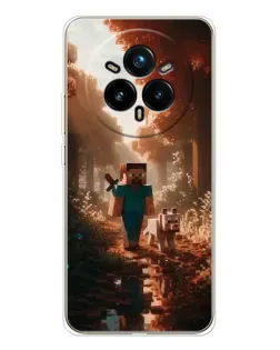 Чехол для Realme 14 Pro Plus с картинкой «Стив в лесу»