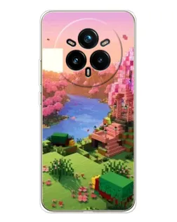 Чехол для Realme 14 Pro Plus с картинкой «Розовое дерево Minecraft»