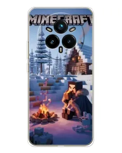 Чехол для Realme 14 Pro Plus с картинкой «Зимний Minecraft»