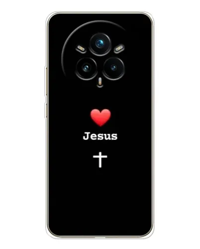 Чехол для Realme 14 Pro Plus с картинкой «Сердце - Jesus»
