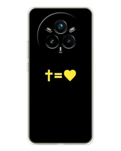 Чехол для Realme 14 Pro Plus с картинкой «Сердце и Крест»