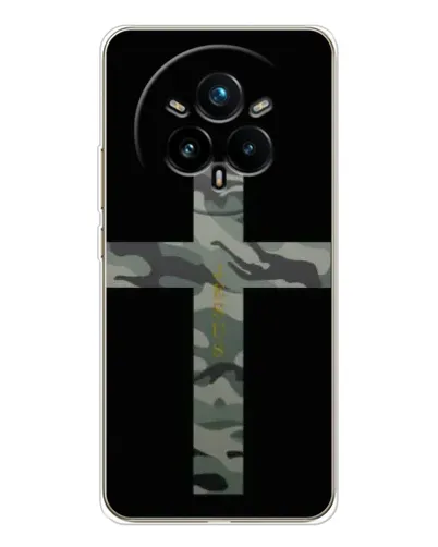 Чехол для Realme 14 Pro Plus с картинкой «Милитари Крест»