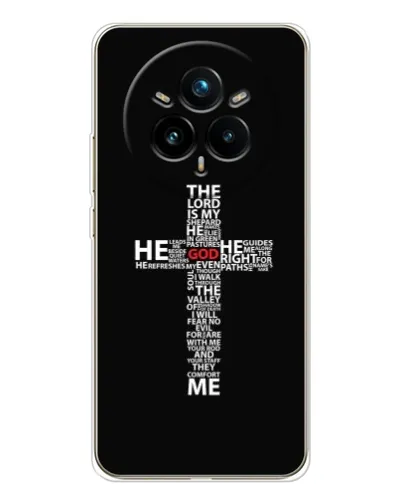 Чохол для Realme 14 Pro Plus з картинкою «Текстовий хрест» Чохол для Realme 14 Pro Plus з картинкою «Текстовий хрест»