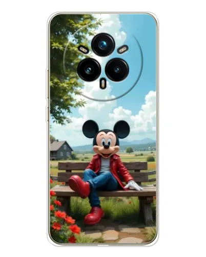 Чехол для Realme 14 Pro Plus с картинкой «Микки на скамейке» Чехол для Realme 14 Pro Plus с картинкой «Микки на скамейке»