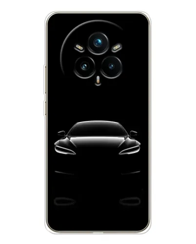 Чехол для Realme 14 Pro Plus с картинкой «Силуэт Tesla Night»