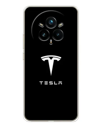 Чехол для Realme 14 Pro Plus с картинкой «Tesla White Logo»