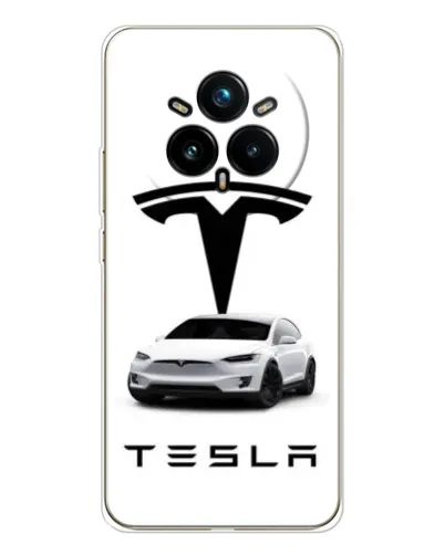 Чехол для Realme 14 Pro Plus с картинкой «Tesla White Style»