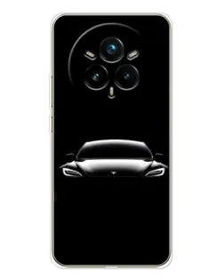 Чехол для Realme 14 Pro Plus с картинкой «Фары Tesla Night»