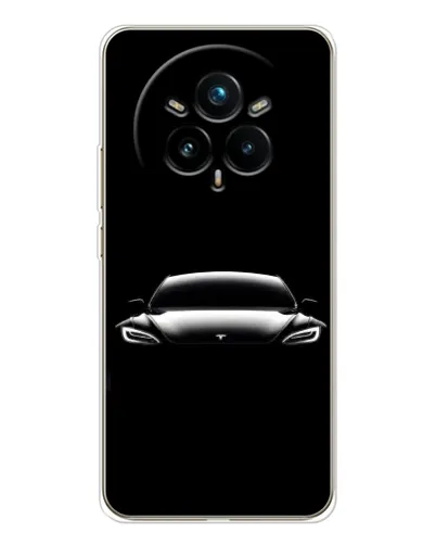 Чехол для Realme 14 Pro Plus с картинкой «Фары Tesla Night»