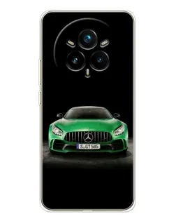 Чехол для Realme 14 Pro Plus с картинкой «Mercedes — неоновый лого»