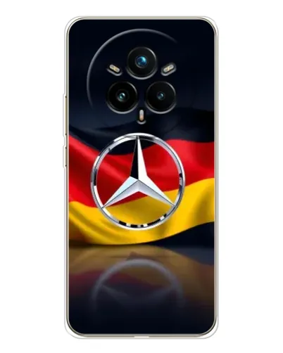 Чехол для Realme 14 Pro Plus с картинкой «Mercedes — флаг Германии»