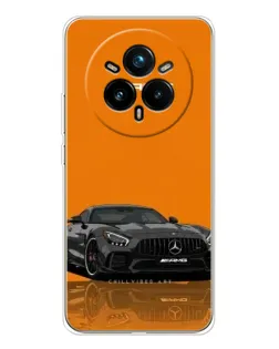Чехол для Realme 14 Pro Plus с картинкой «Оранжевый Mercedes AMG»