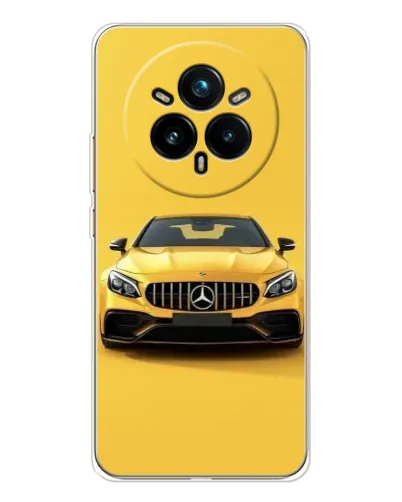 Чехол для Realme 14 Pro Plus с картинкой «Желтый Mercedes GT»