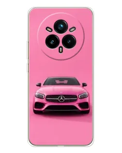 Чехол для Realme 14 Pro Plus с картинкой «Розовый Mercedes AMG»