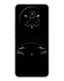 Чехол для Realme 14 Pro Plus с картинкой «Mercedes — силуэт авто»