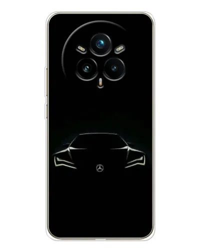 Чехол для Realme 14 Pro Plus с картинкой «Mercedes — силуэт авто» Чехол для Realme 14 Pro Plus с картинкой «Mercedes — силуэт авто»