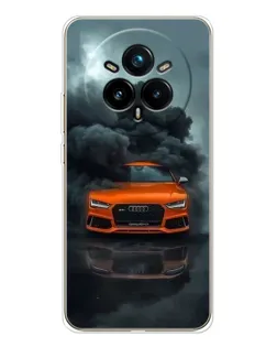 Чохол для Realme 14 Pro Plus з картинкою «Audi у хмарах диму» Чохол для Realme 14 Pro Plus з картинкою «Audi у хмарах диму»