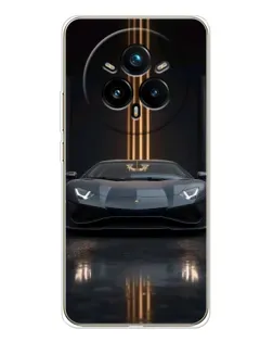 Чохол для Realme 14 Pro Plus з картинкою «Lamborghini золоті лінії»
