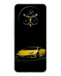 Чохол для Realme 14 Pro Plus з картинкою «Lamborghini жовтий акцент»