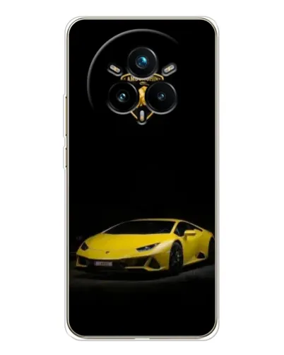 Чехол для Realme 14 Pro Plus с картинкой «Lamborghini желтый акцент»