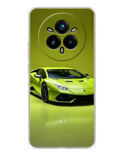 Чехол для Realme 14 Pro Plus с картинкой «Салатовый Lamborghini Huracan»