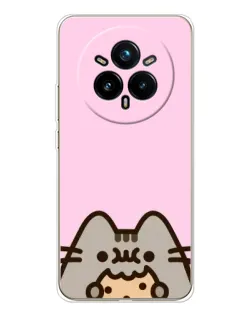 Чохол для Realme 14 Pro Plus з картинкою «Pusheen та печиво» Чохол для Realme 14 Pro Plus з картинкою «Pusheen та печиво»
