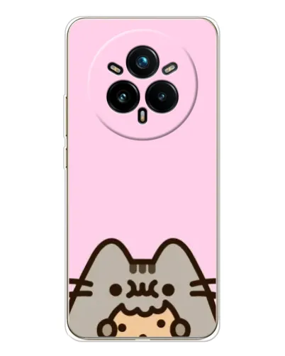 Чехол для Realme 14 Pro Plus с картинкой «Pusheen и печенье» Чехол для Realme 14 Pro Plus с картинкой «Pusheen и печенье»