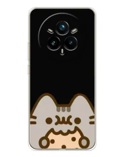 Чехол для Realme 14 Pro Plus с картинкой «Пушин на черном»