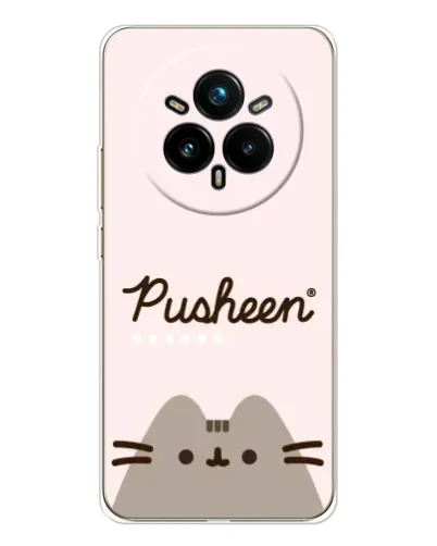 Чехол для Realme 14 Pro Plus с картинкой «Pusheen логотип» Чехол для Realme 14 Pro Plus с картинкой «Pusheen логотип»