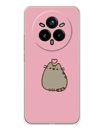 Чехол для Realme 14 Pro Plus с картинкой «Pusheen сердце» Чехол для Realme 14 Pro Plus с картинкой «Pusheen сердце»