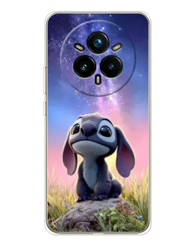 Чехол для Realme 14 Pro Plus с картинкой «Стич на рассвете»