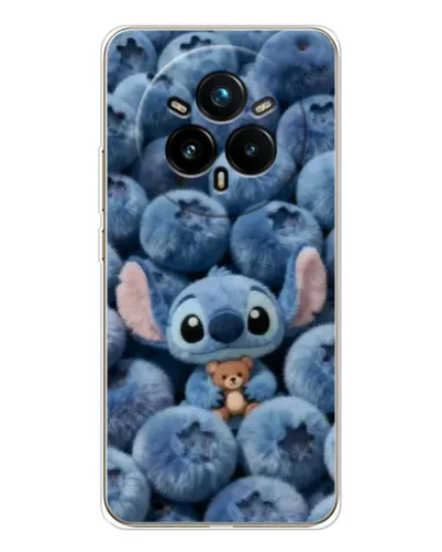 Чехол для Realme 14 Pro Plus с картинкой «Стич и голубика»
