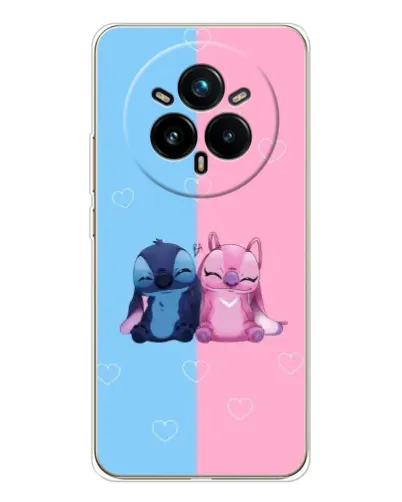 Чехол для Realme 14 Pro Plus с картинкой «Stitch и Angel Love»