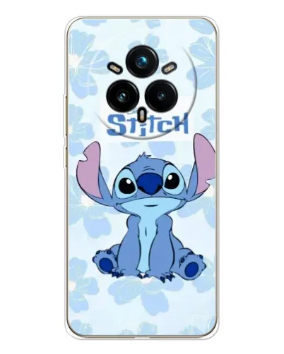 Чехол для Realme 14 Pro Plus с картинкой «Stitch среди цветов»