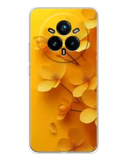 Чохол для Realme 14 Pro Plus з картинкою «Золоті пелюстки» Чохол для Realme 14 Pro Plus з картинкою «Золоті пелюстки»